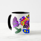 Pfau Spaß cool Tasse (Vorderseite Links)