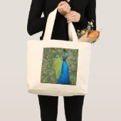 Pfau-Spreize Jumbo Stoffbeutel (Vorderseite (Produkt))
