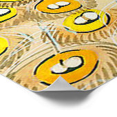 Pfau-Stehendes Poster Zeichne 1 (Ecke)