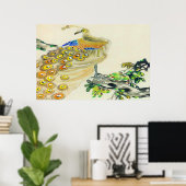 Pfau-Stehendes Poster Zeichne 1 (Heimbüro)