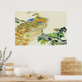 Pfau-Stehendes Poster Zeichne 1 (Küche)