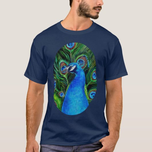 Pfau-T - Shirt (Vorderseite)