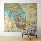 Pfau - Tapestry Wandteppich (Beispiel (Horizontal))