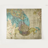 Pfau - Tapestry Wandteppich (Vorderseite (Horizontal))