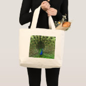 Pfau-Tasche Jumbo Stoffbeutel (Vorderseite (Produkt))