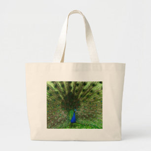 Pfau-Tasche Jumbo Stoffbeutel