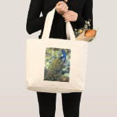 Pfau-Tasche Jumbo Stoffbeutel (Vorderseite (Produkt))