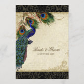 Pfau-u. Feder-elegantes zusammenpassendes Menükarte (Rückseite)