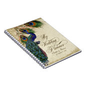 Pfau-u. Feder-formale Hochzeits-Planer-Zeitschrift Notizblock (Rechte Seite)