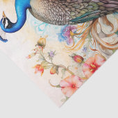 Pfau und Blume Dekoupage Tissue Paper Seidenpapier (Ausschnitt)