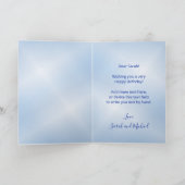 Pfau und Blume Karte (Innenseite)