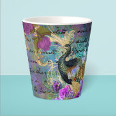 Pfau und Blume Milchtasse