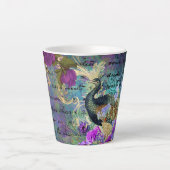 Pfau und Blume Milchtasse (Vorderseite)