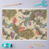 Pfau- und Blumenzapier Seidenpapier (Basteln)