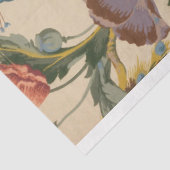 Pfau- und Blumenzapier Seidenpapier (Ausschnitt)