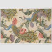 Pfau- und Blumenzapier Seidenpapier (Vorderseite)