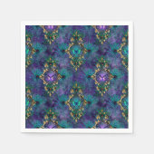 Pfau und Buttefllies Hochzeitslieferungen Napkins Serviette (Vorderseite)