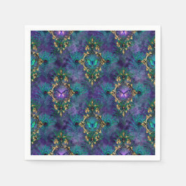 Pfau und Buttefllies Hochzeitslieferungen Napkins Serviette