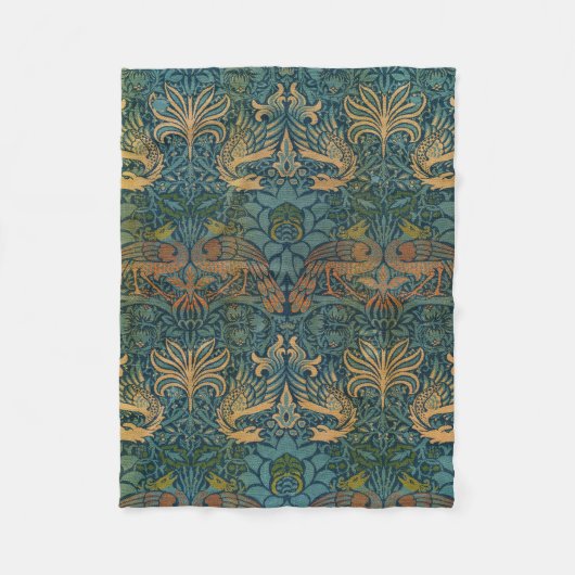Pfau und Drache, 1878 von William Morris Fleecedecke (Vorderseite)
