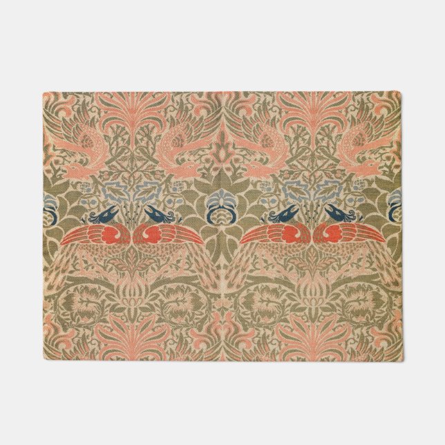 Pfau und Drache (1878) von William Morris Fußmatte (Vorderseite)