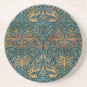 Pfau und Drache, 1878 von William Morris Getränkeuntersetzer (Vorne)