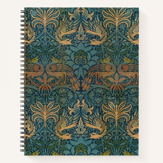 Pfau und Drache, 1878 von William Morris Notizblock (Vorderseite)