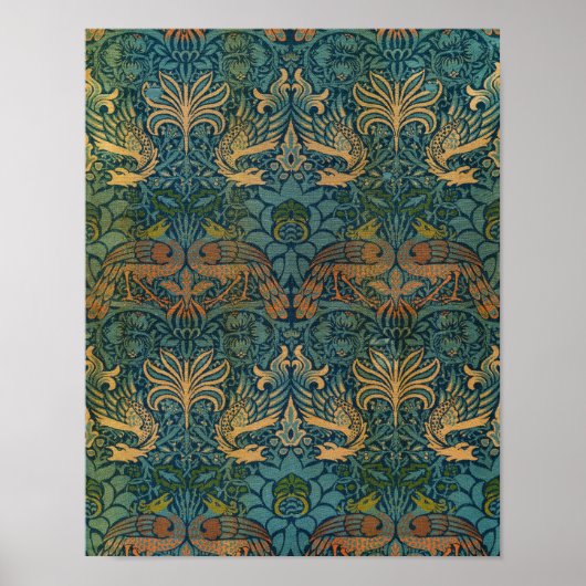 Pfau und Drache, 1878 von William Morris Poster (Vorne)