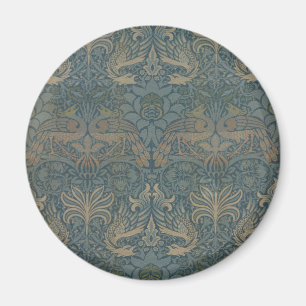 Pfau und Drache von William Morris Magnet
