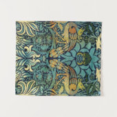 Pfau und Drache William Morris Wandteppich (Vorderseite (Horizontal))