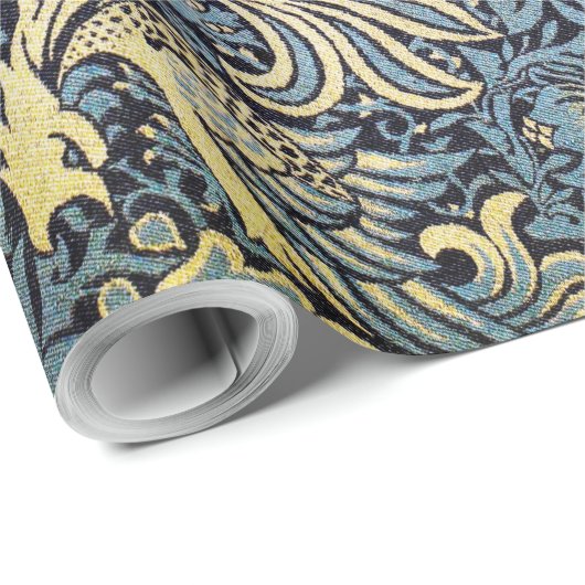 Pfau und Dragon, William Morris Geschenkpapier (Rolleneckpunkt)