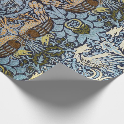 Pfau und Dragon, William Morris Geschenkpapier (Ecke)