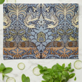 Pfau und Dragon, William Morris Geschirrtuch (Gefaltet)