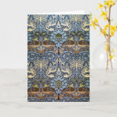 Pfau und Dragon, William Morris Karte (Gelbe Blume)