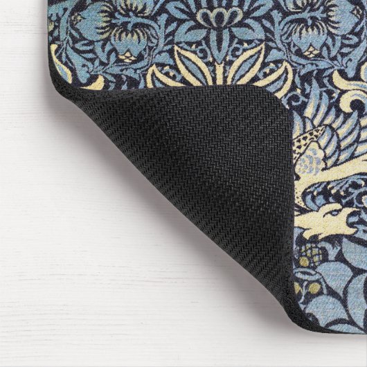 Pfau und Dragon, William Morris Mousepad (Ecke)