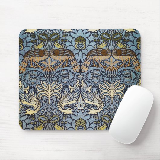 Pfau und Dragon, William Morris Mousepad (Mit Mouse)