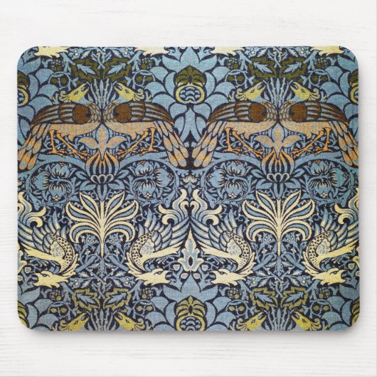 Pfau und Dragon, William Morris Mousepad (Vorne)