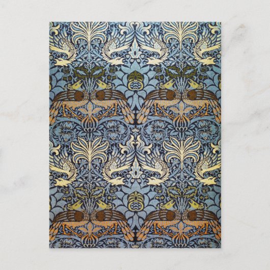 Pfau und Dragon, William Morris Postkarte (Vorderseite)