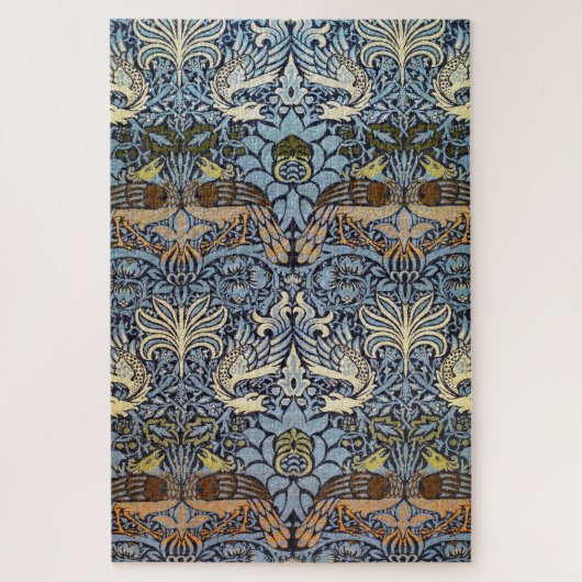 Pfau und Dragon, William Morris Puzzle (Vertikal)