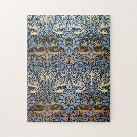 Pfau und Dragon, William Morris Puzzle (Vertikal)