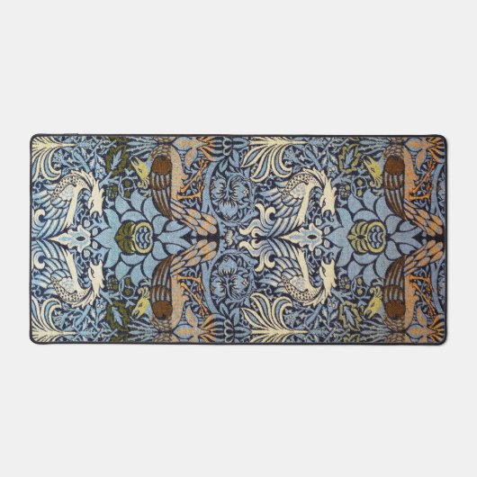 Pfau und Dragon, William Morris Schreibtischunterlage (Vorderseite)