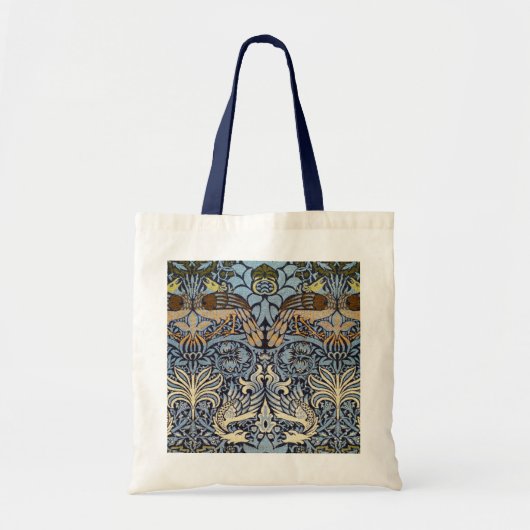 Pfau und Dragon, William Morris Tragetasche (Vorne)