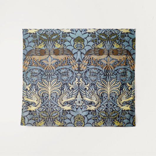 Pfau und Dragon, William Morris Wandteppich (Vorderseite (Horizontal))