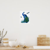 Pfau- und Dragonfly-Design Poster (Küche)