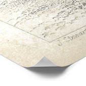 Pfau- und Fasanenantikschrift Poster (Ecke)