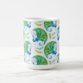 Pfau- und Federmuster Kaffeetasse (Mittel)