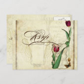 Pfau und Federn formale Reaktion auf Hochzeiten Einladungspostkarte (Vorne/Hinten)