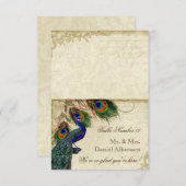 Pfau- und Federn Formwerkzeuge zum Falten von Zelt Einladung (Vorne/Hinten)