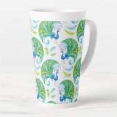Pfau- und Federnmuster Milchtasse (Rechte Ecke)