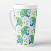 Pfau- und Federnmuster Milchtasse (Linke Ecke)