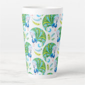 Pfau- und Federnmuster Milchtasse (Vorderseite)